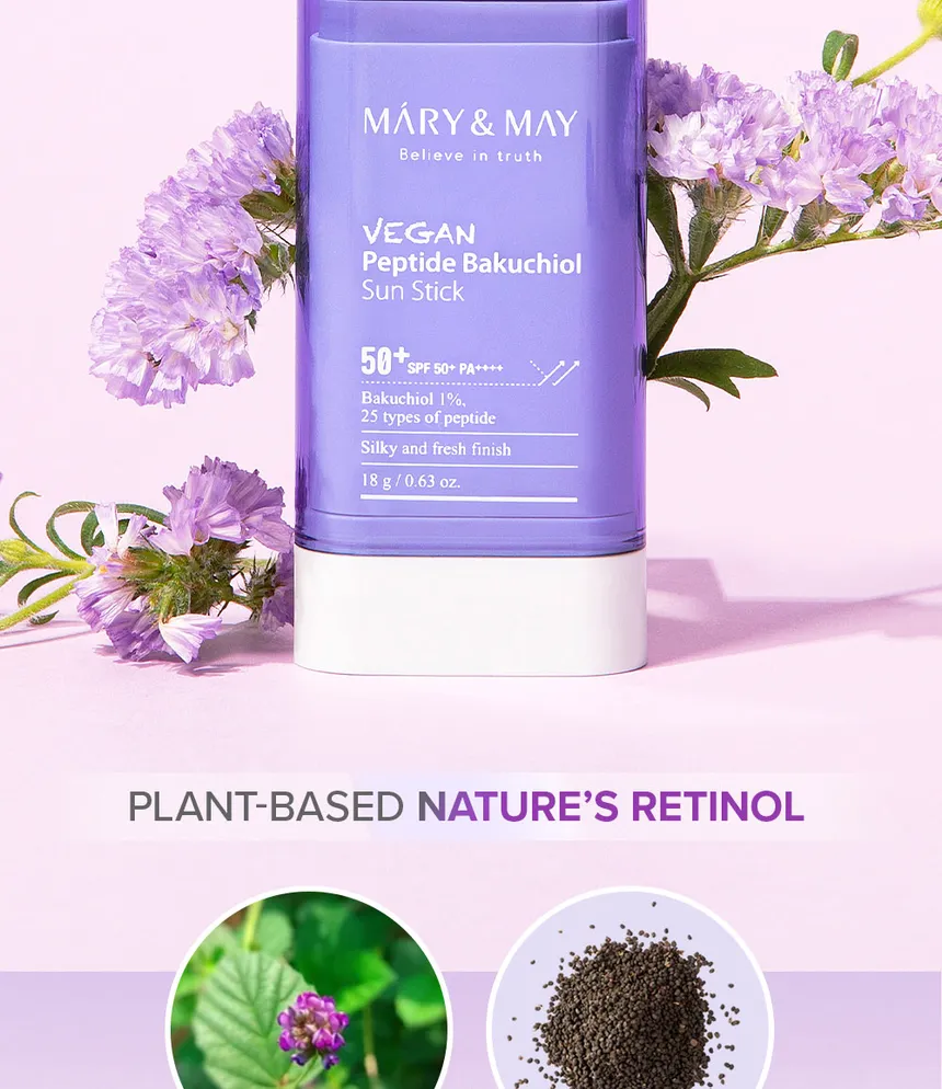 Mary &Amp; May Cica Soothing Sun Cream+Vegan Peptide Bakuchiol Sun Stick Duo Set - Image 2
