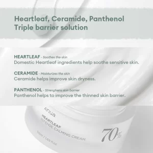 Alternative view of Anua Heartleaf 70% Intense Calming Cream 50Ml