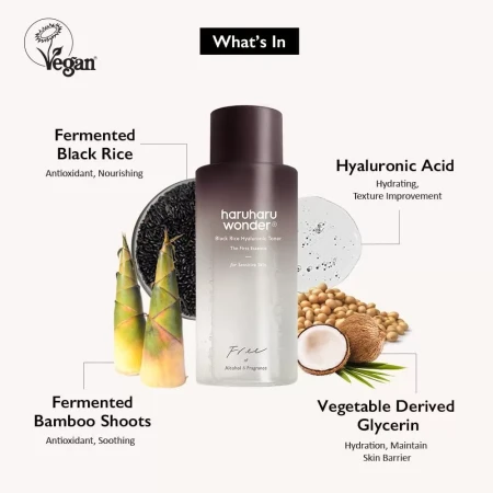 Alternative view of Haruharu Wonder Black Rice Hyaluronic Toner For Sensitive 150Ml