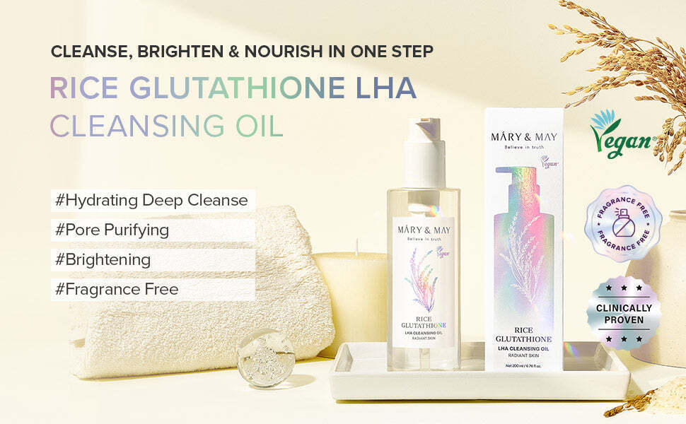 Mary & May Rice Glutathione LHA Cleansing Oil - Λάδι Ντεμακιγιάζ 200ml - Image 3