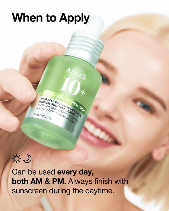 ANUA Azelaic Acid 10 Hyaluron Redness Soothing Serum 30ml - Image 3