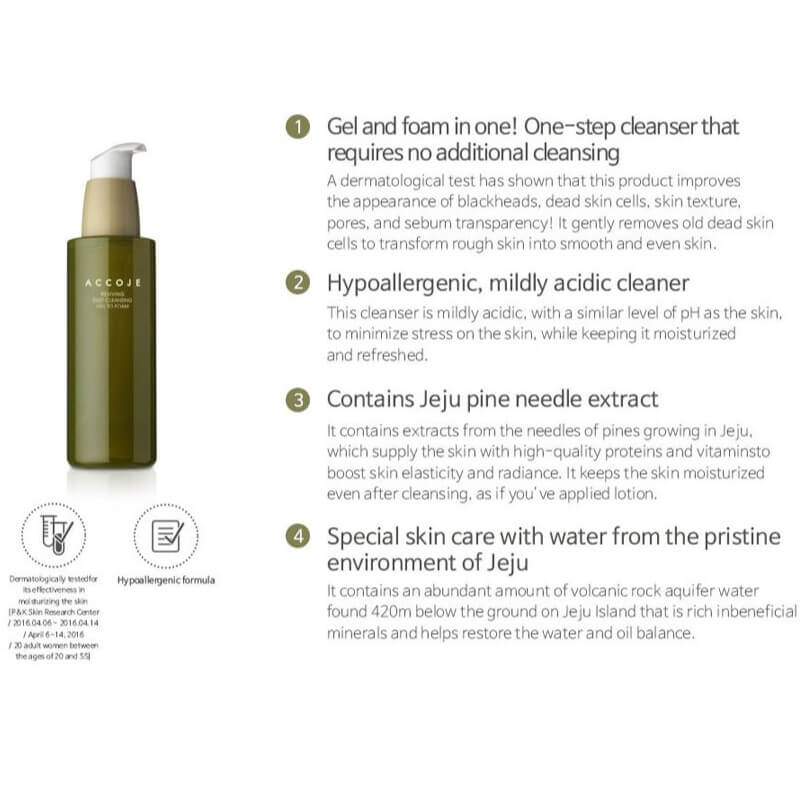 Accoje Reviving Dust Cleansing Gel To Foam 180Ml - Image 3
