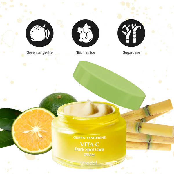 GOODAL Green Tangerine Vita C Dark Spot Care Cream 50ml - Image 4