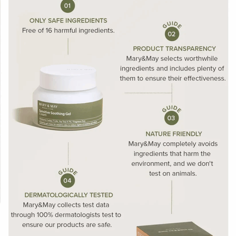 Alternative view of Mary&May Sensitive Soothing Gel Blemish Cream 70G