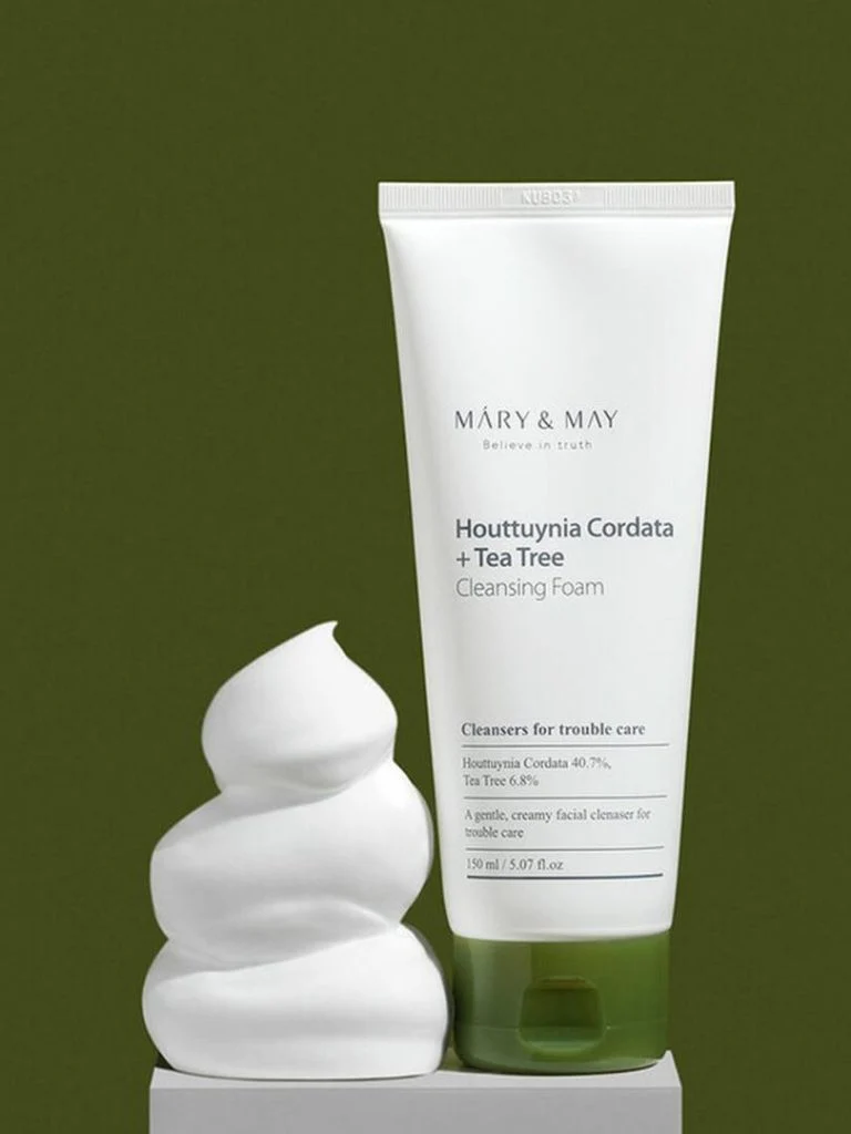 Mary & May Houttuynia Cordata + Tea Tree Cleansing Foam 150Ml - Image 3