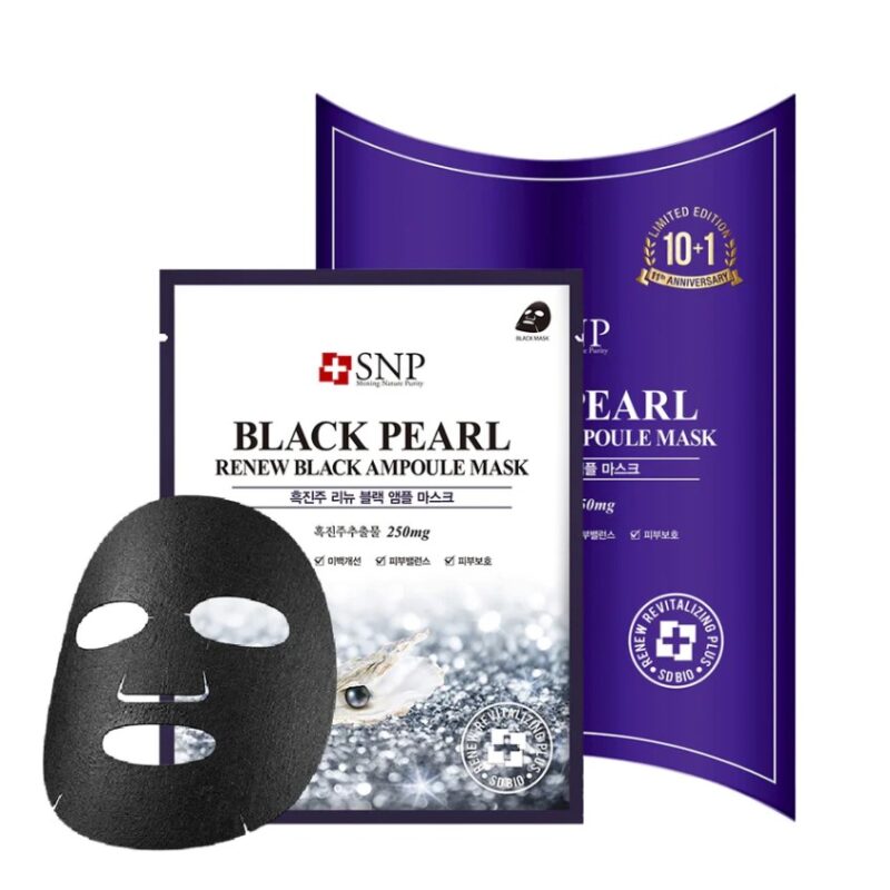 Snp Black Pearl Renew Black Ampoule Mask 25Ml