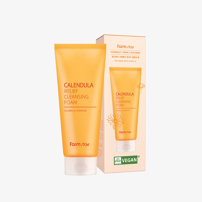 Farmstay Calendula Relief Cleansing Foam 180Ml
